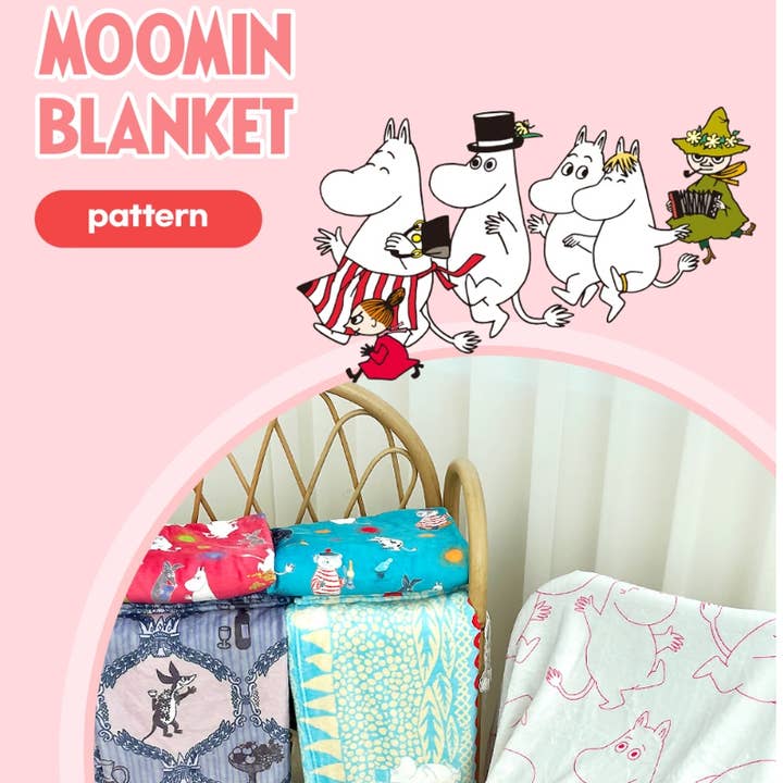 Moomin Pattern Warm Cozy Thows Mini Blanket for wholesale by K-Wonderland