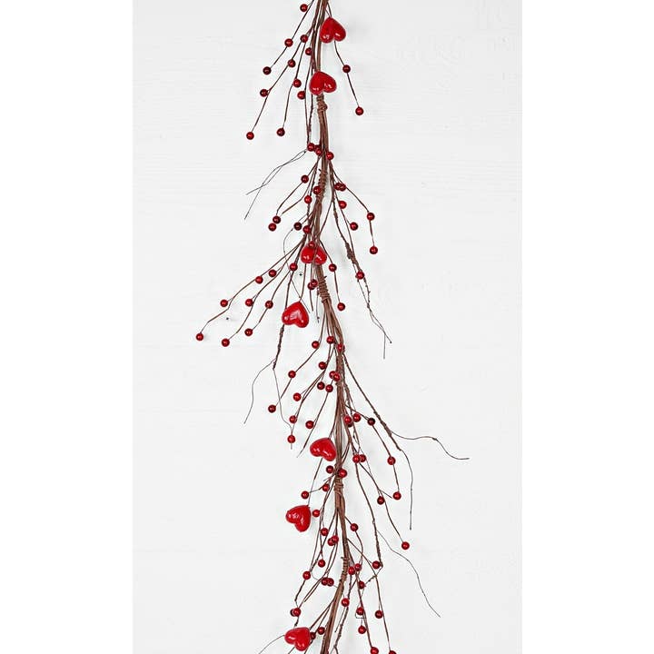Impressive Enterprises, Inc. - Wholesale Bunting/Garland - 31251- 4.5ft Garland-Red Hearts and Berries2