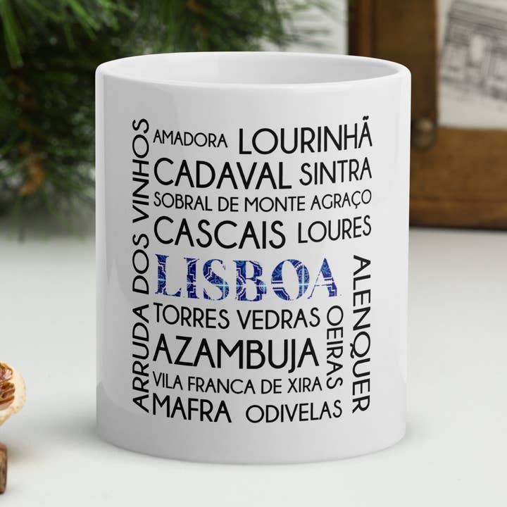 Krus « District Lisboa » for engroshandel hos Casa Sofia