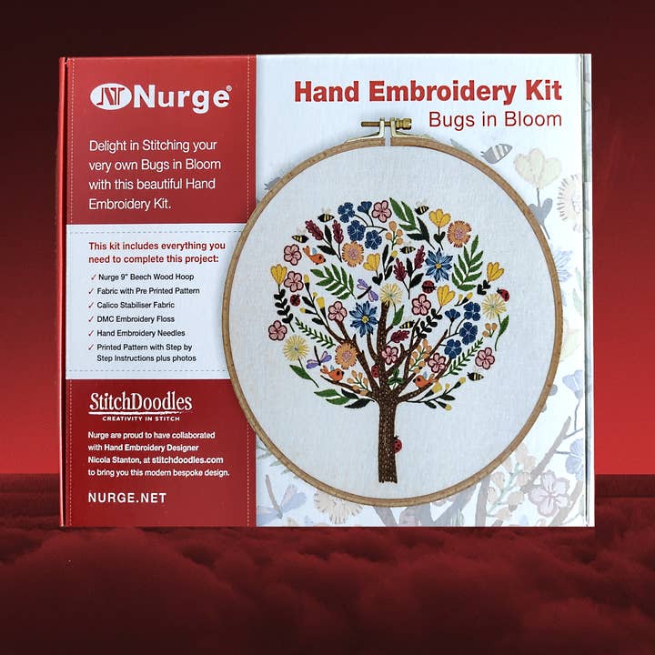 Nurge - Wholesale Embroidery/cross-stitch supplies - Nurge Bugs in Bloom Hand Embroidery Kit0