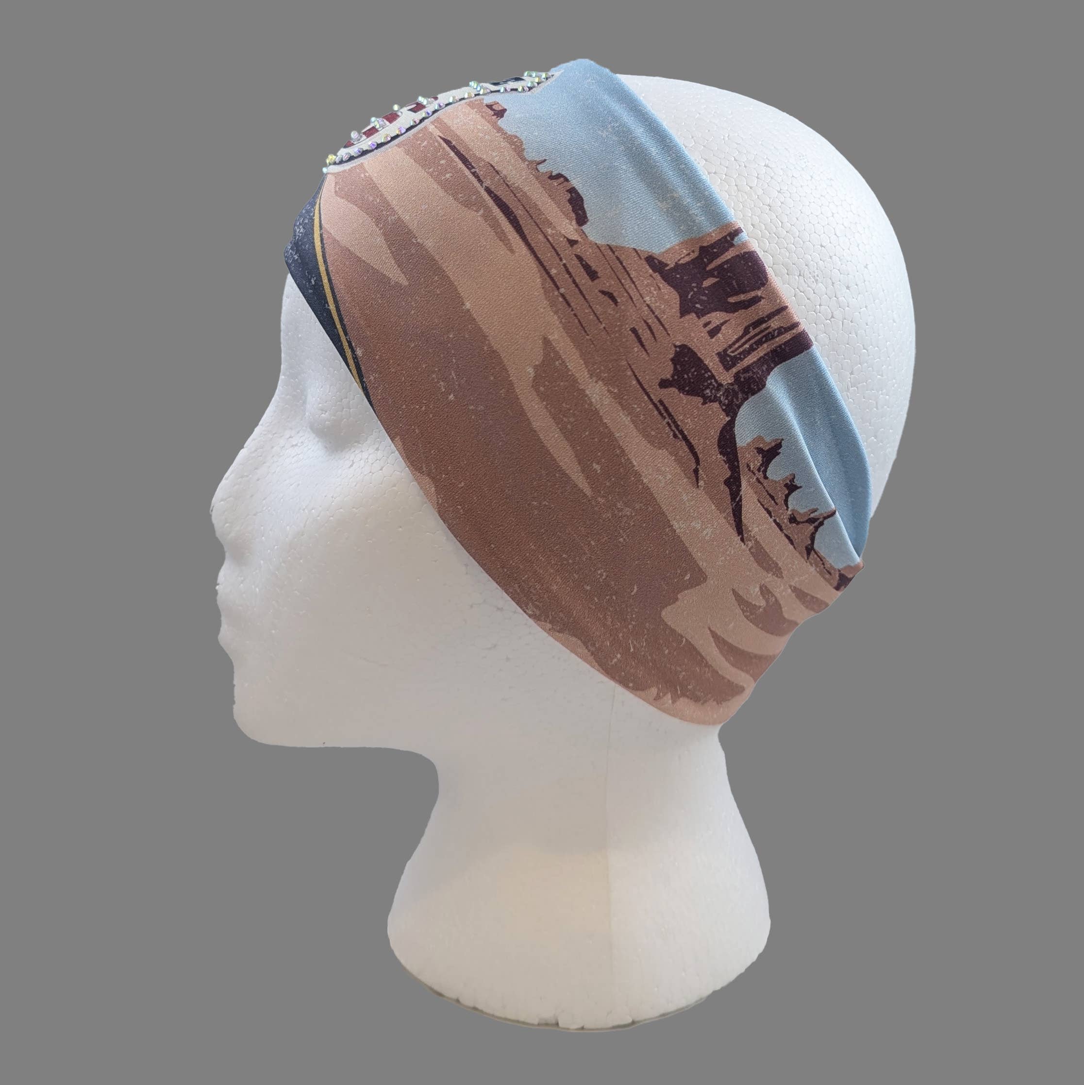 Gem City Attire - Wholesale Fashion Headband - Women's - HW144R - Route 66 Landscape Head Wrap1