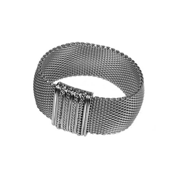 Erica Zap Designs - Wholesale Link & Chain Bracelet - Domed Mesh Bracelet with Textured Magnetic Clasp4