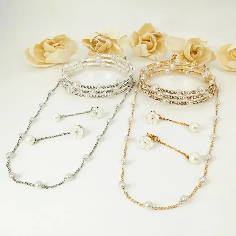 Aqua Essence Co - Wholesale Jewelry Set - Victoria Bridal Set | Handcrafted Pearl Wedding Jewelry2