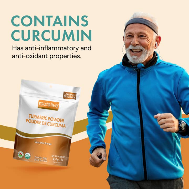 Rootalive USA Inc. - Vente Poudres protéinées/superaliments - Curcuma biologique en poudre 16 oz3