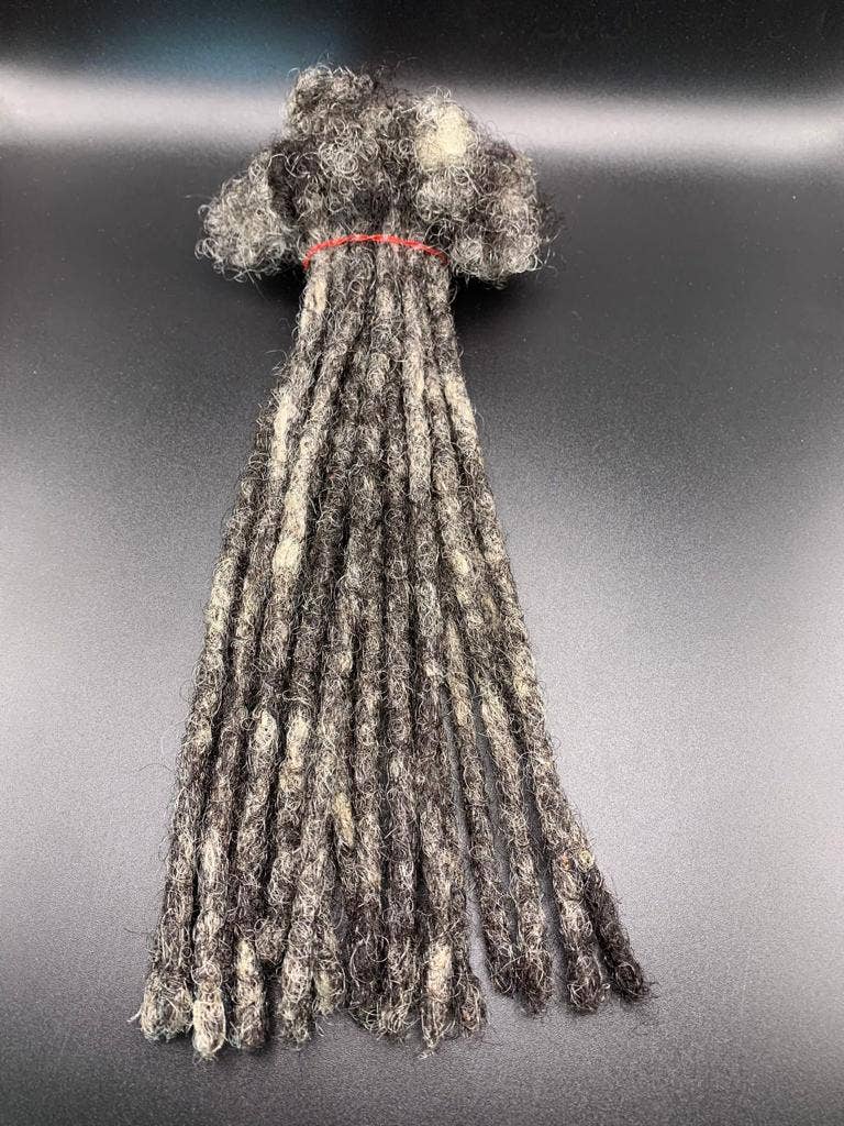 Elimicah - Wholesale Hair Extensions - Salt and Pepper Handmade Dreadlock  100% Human hair Extensio2