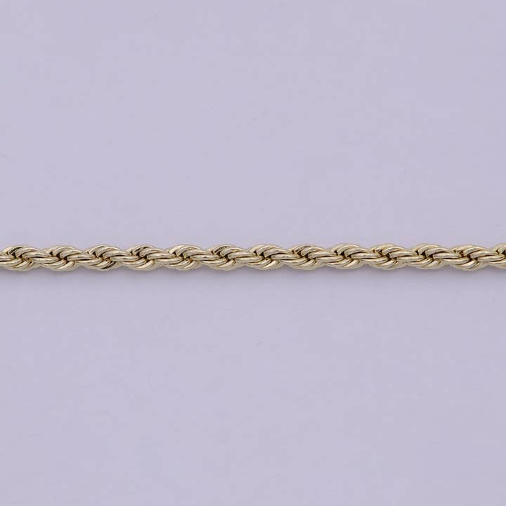 Aim Eternal - Vente Collier maille et chaîne - Collier Chaîne Corde Torsadée - Chaîne de Collier en Or Rempli 14K - Collier Corde de 20 Pouces avec Fermoirs Mousqueton | Prix de Liquidation WA-5262
