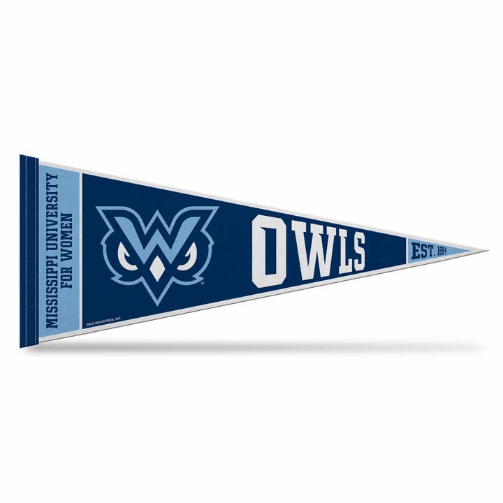Bannière de ralliement des hiboux de l'Université pour femmes du Mississippi NCAA pour la vente par Rico Industries
