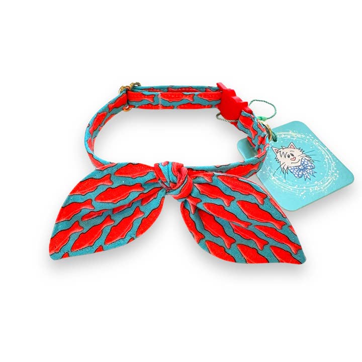 Hasenohren Schleife Katzenhalsband - Schwedischer Fisch für den Großhandel von Whiskers Crafts