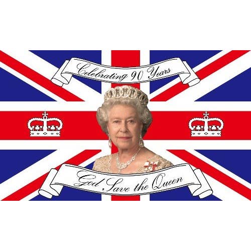 Queen Elizabeth 90th Birthday 5'x3' for wholesale by Worldwide Flags Ltd