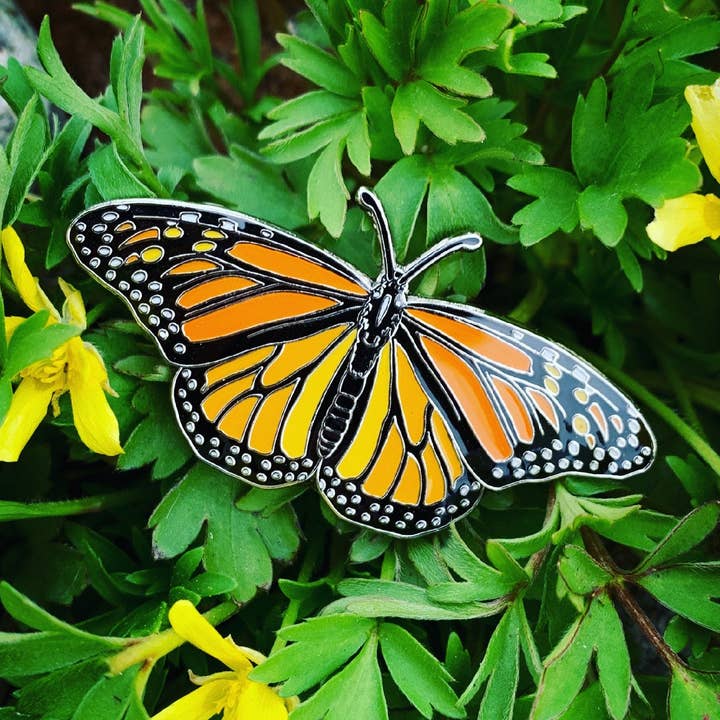 The Roving House - Wholesale Lapel Pin/Button - Monarch Butterfly Enamel Pin