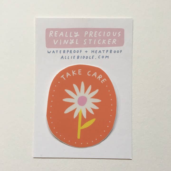 vinyl sticker - take care for wholesale by allie biddle