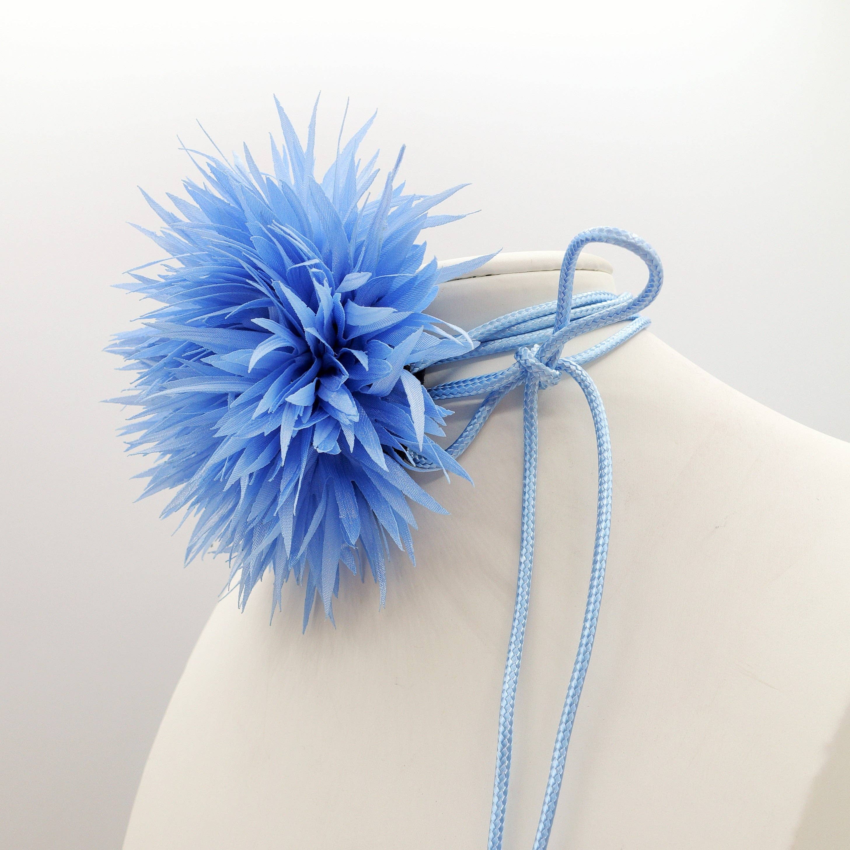 Daemon srls - Vente Collier de perles - SIVIGLIA - Collier avec maxi fleur en organza et cordon10