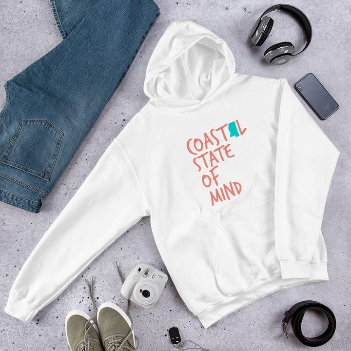 Coastal State of Mind™ Mississippi Beach & Bonfire Unisex Hoodie for wholesale by Coastal & Midwest State of Mind