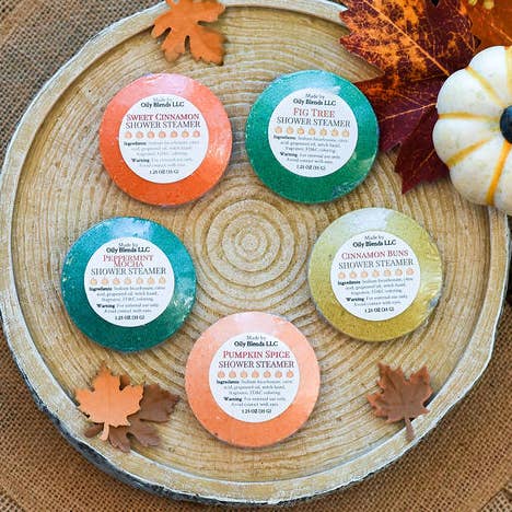 Fall Shower Steamers - Sampler Pack of 6 for wholesale by Oily Blends