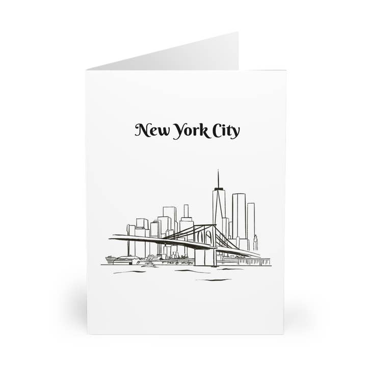 Carte de vœux du pont de Brooklyn pour la vente par Anna B Paints
