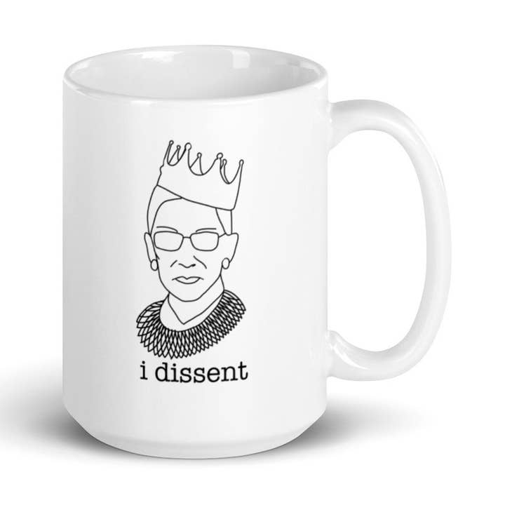 I Dissent//RBG//Ruth Bader Ginsberg//Minimalist Tribute Tazza da caffè per la vendita all'ingrosso da parte di LizzyBDoodles