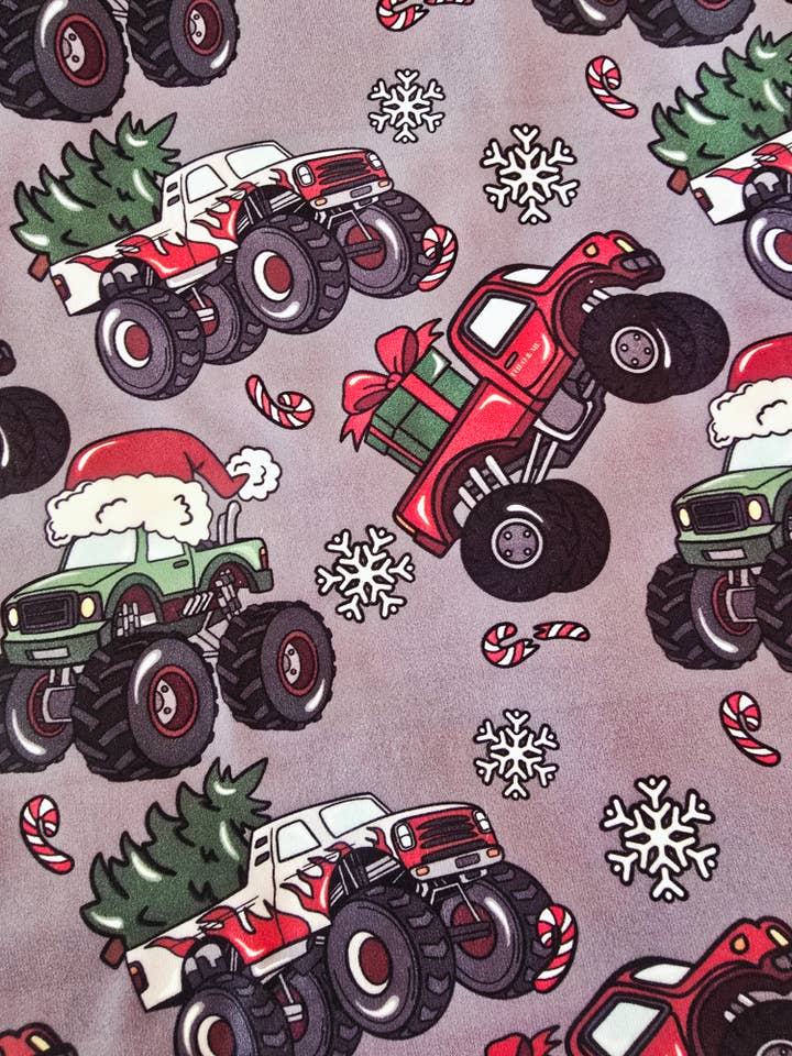 Rufflеѕ & Bоwtіеѕ - Affordable Boys & Girls Clothing - Wholesale Sleepsuit - Baby - Baby Christmas 2025 Pajamas Zippie Sleepers - Monster Truck6