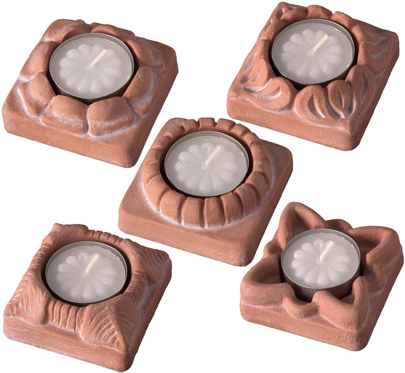 Candle Holder Base - Terracotta (12 pack) for wholesale by JBK Pottery