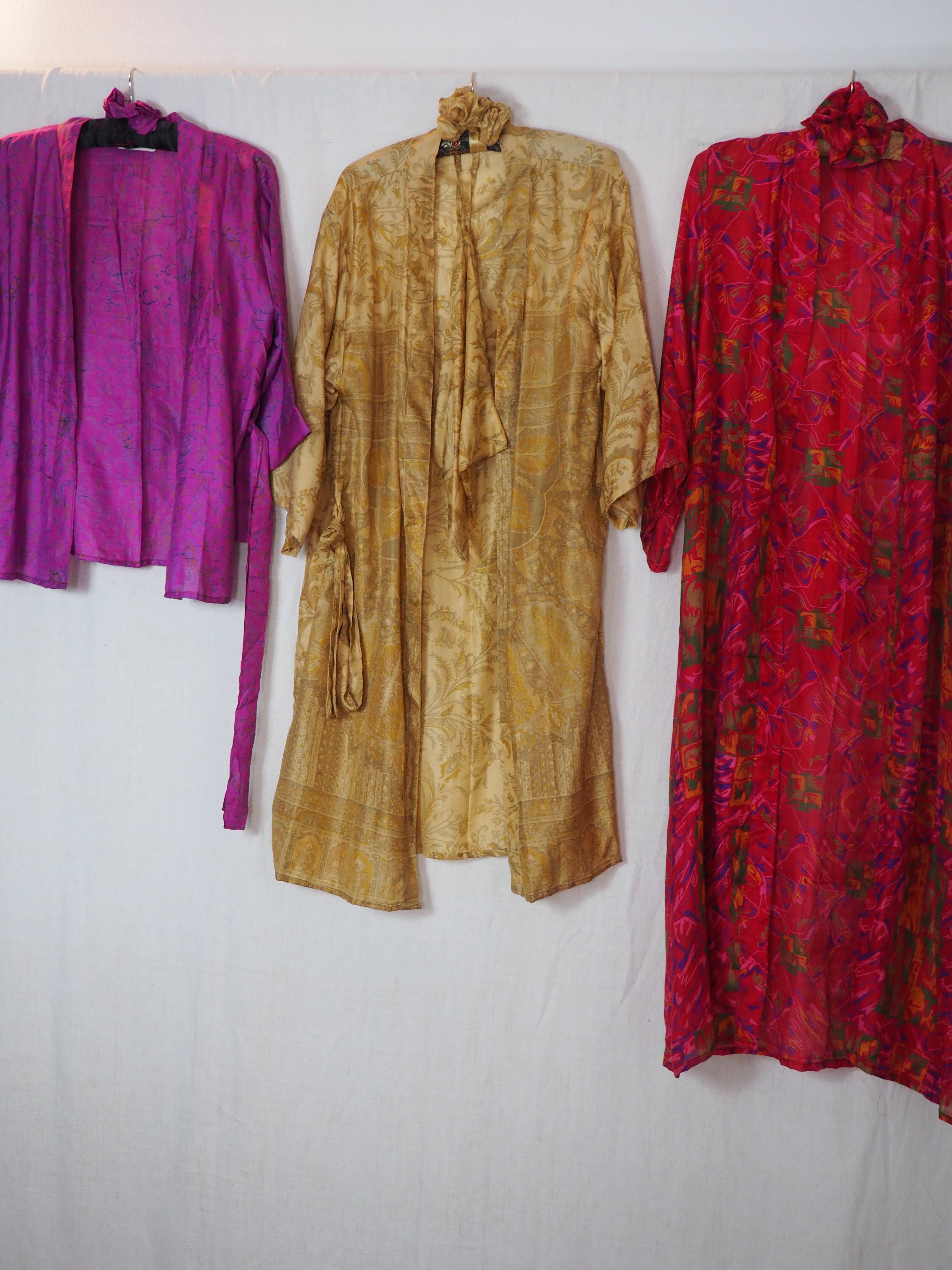 Vagabond Ibiza - Wholesale Kimono - Women's - The Kardash Kimono Mid-Length – Upcycled Vintage Sari Kimono33