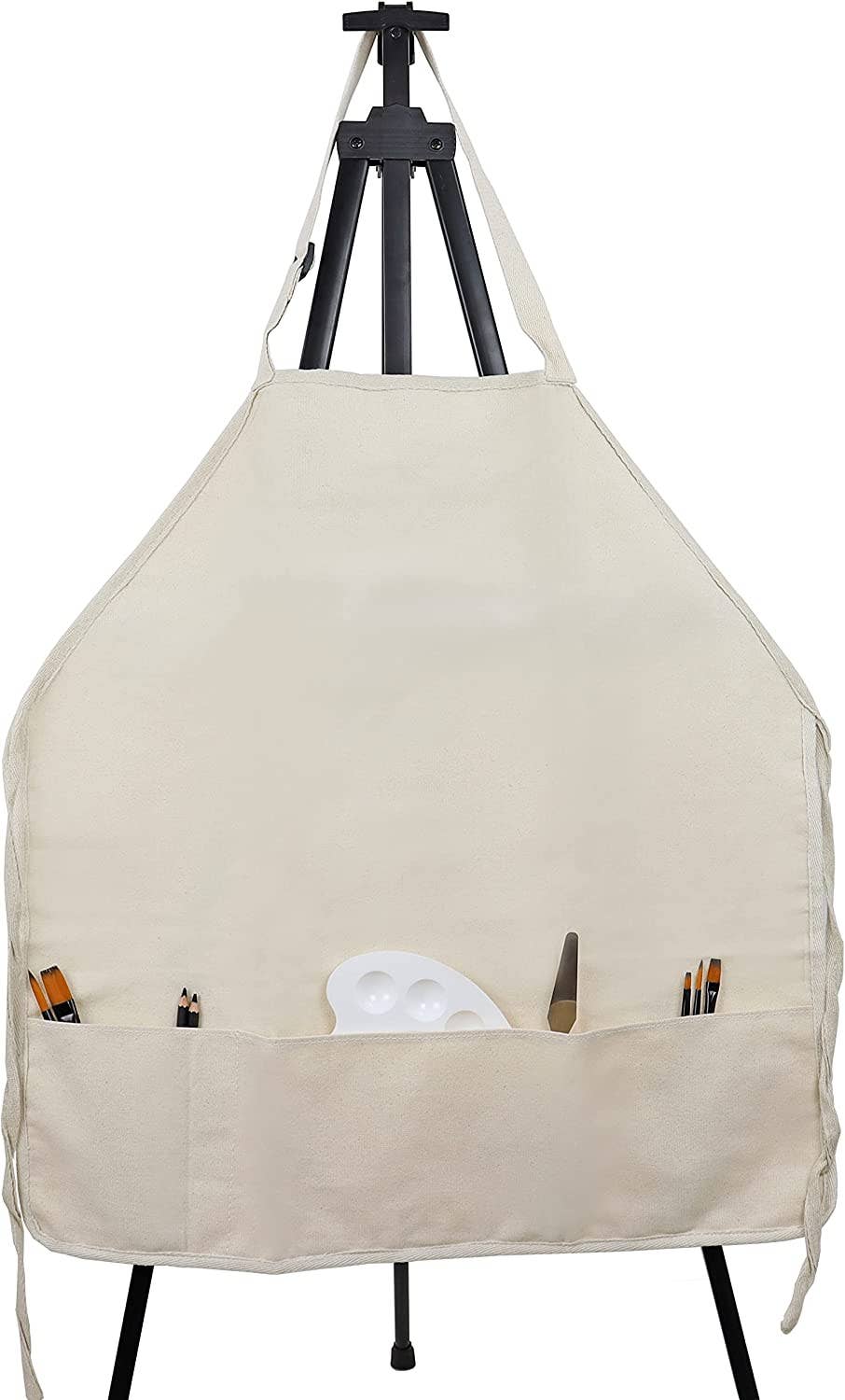 Liquidraw – wholesale Förkläde – Liquidraw konstförkläde vuxen för män kvinnor stort bibb canvas tvättbart förkläde för målning, kök, matlagning, kock, konstnär, målare, skola & barn penselhållare5