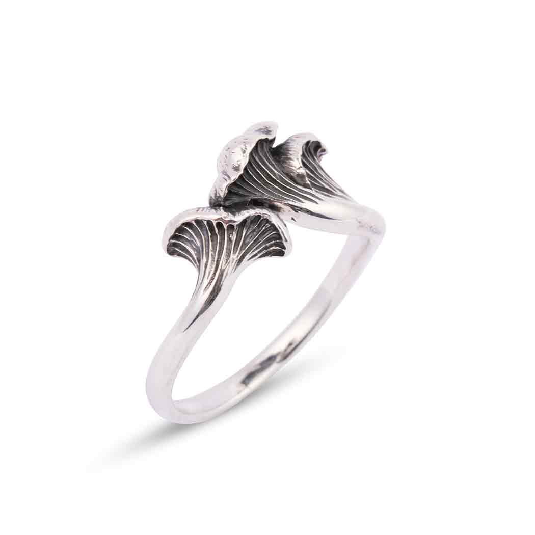 Nina Designs - Wholesale Cocktail/Statement Ring - Sterling Silver or Bronze Chanterelle Mushroom Ring5