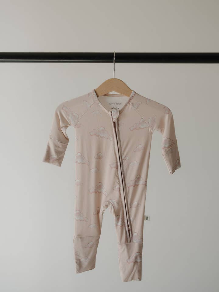 Forever French Baby - Wholesale Sleepsuit - Baby - Bamboo Zip Pajamas | Ruby