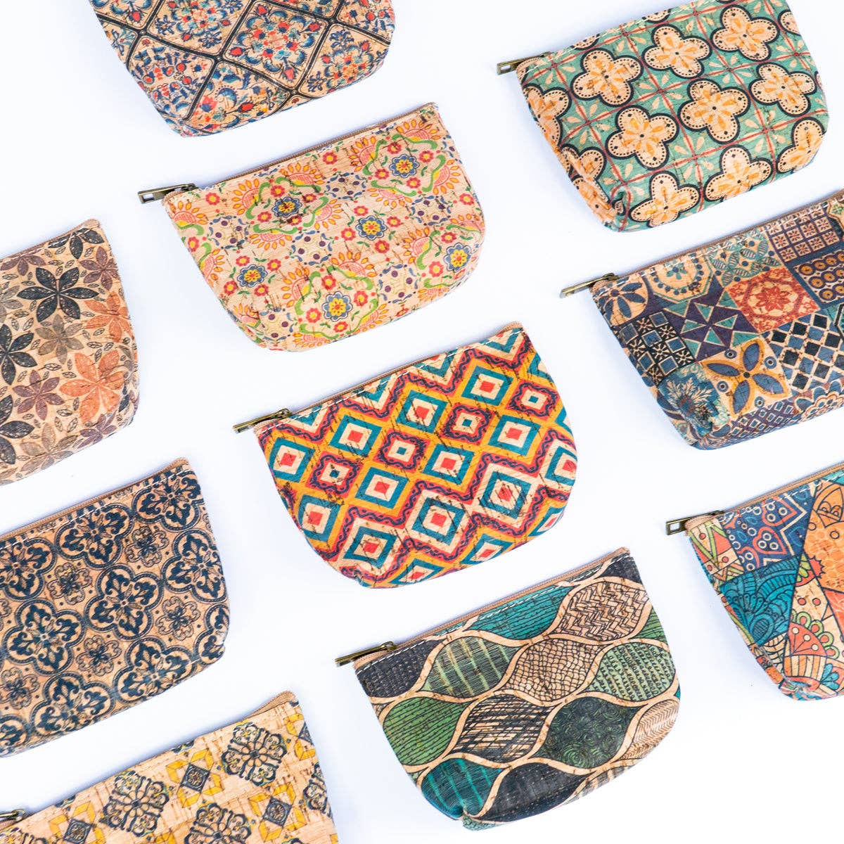 MIX units Women's pattern cork coin purse BAG-046（10units） for wholesale on Faire0