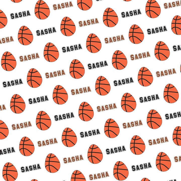 Easter Basketball Personalized Gift Wrap for wholesale by Potter's Printing