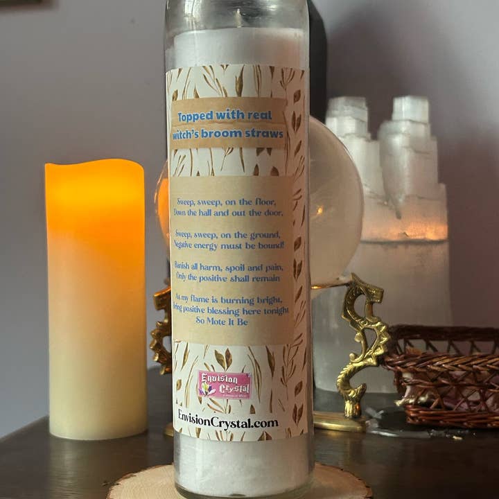 Envision Crystal - Wholesale Jar/Filled Candle - Clean Sweep 7 Day Candle - Scented and Blessed 1