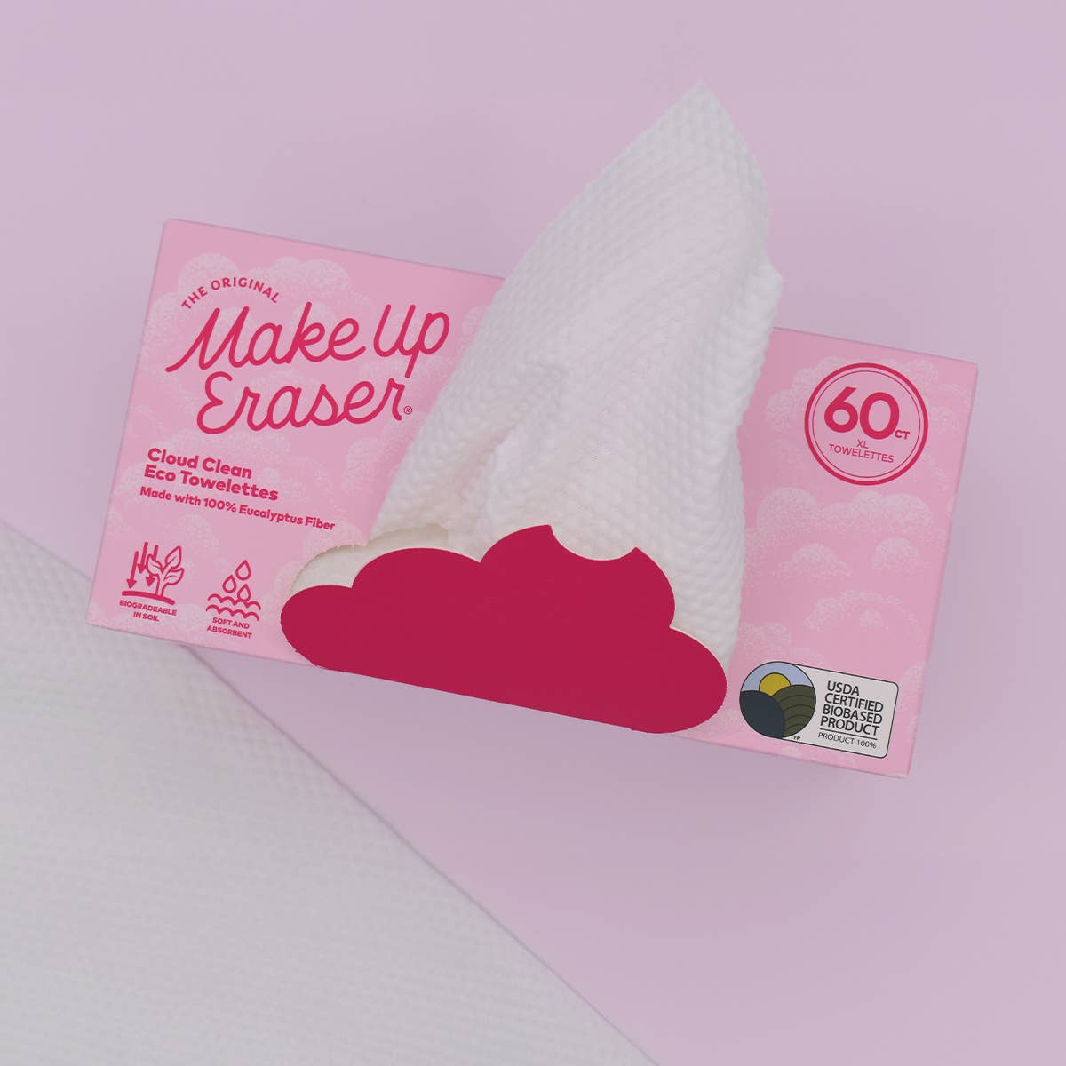 The Original MakeUp Eraser - Wholesale Face & Body Wipes - Cloud Clean Eco Towelettes, Certified 100% USDA Biobased1