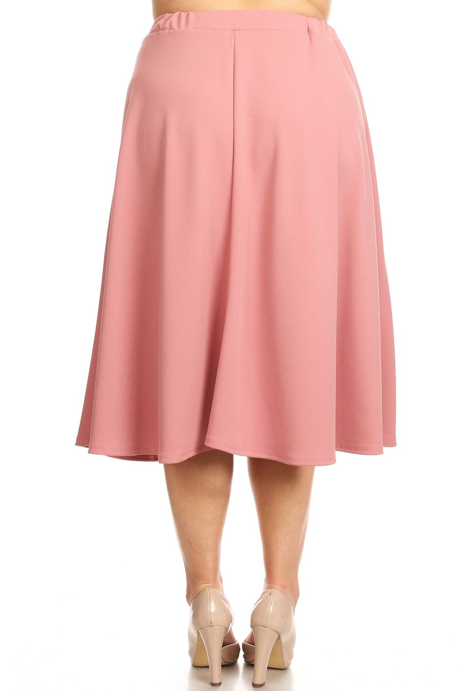 MOA COLLECTION - Vente Jupe – femme - Jupe mi-longue taille trapèze taille haute pour femmes10