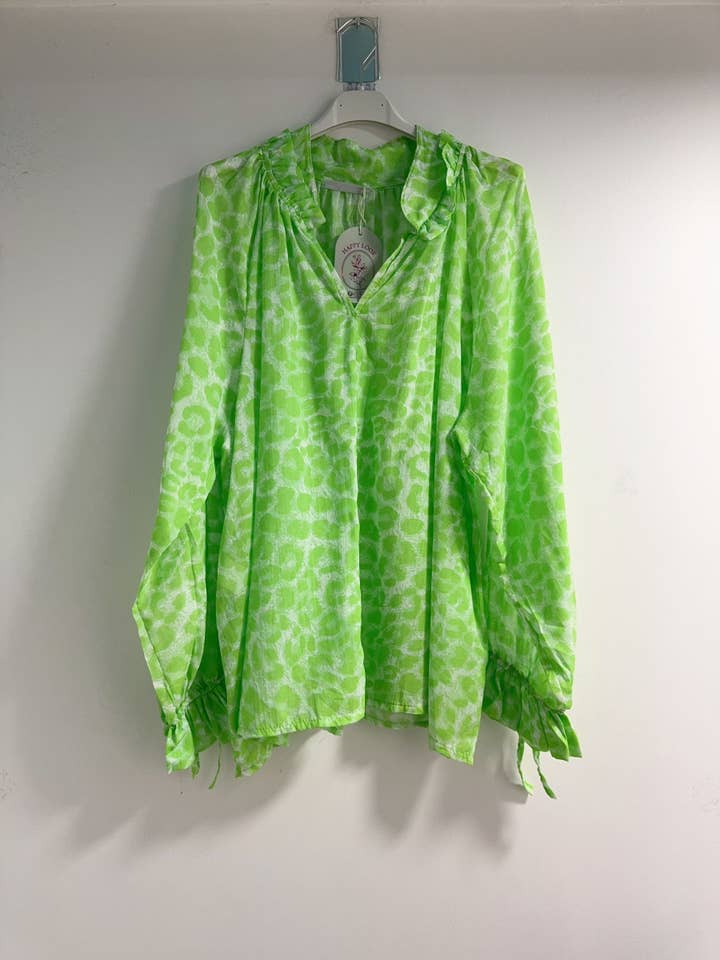 Happy look - Wholesale Blouse – Women’s - Leopard Cotton Voile Blouse10