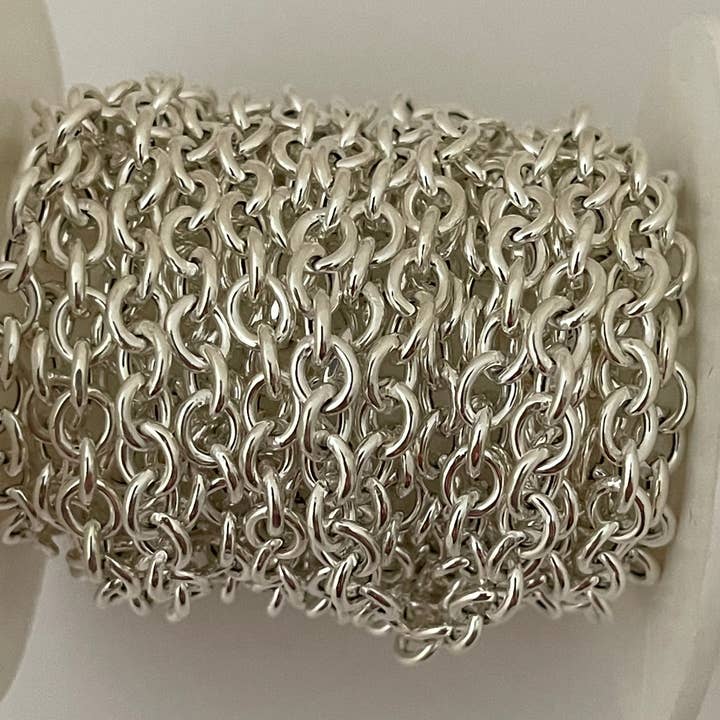 Cadena de Cable Hueca de Plata de Ley 925 Tamaño: 5,1 mm | 1 Pie para venta al por mayor de Purity Beads