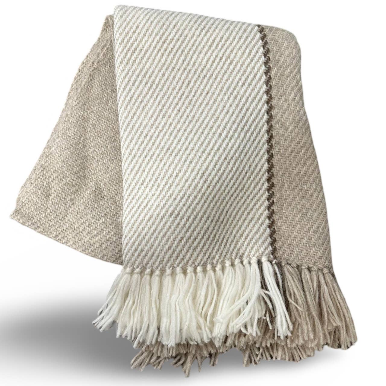 Sanyork Fair Trade - Wholesale Throw Blanket - Baby Alpaca Throw Natural Shades Reversible Superb Quality1