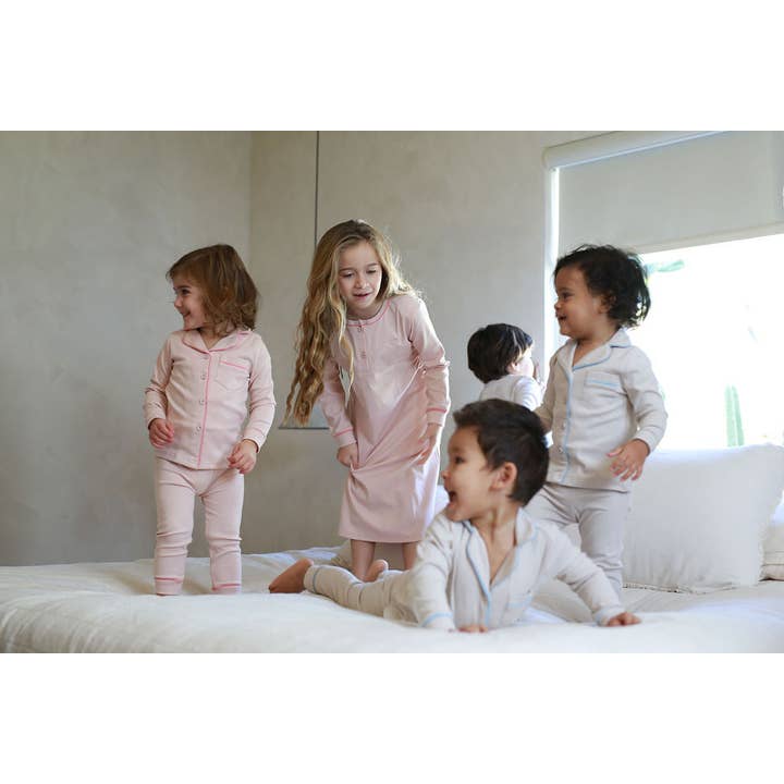 Pouf - Wholesale Nightdress - Kids - Grandpa Nightgown- Pink/Fuschia