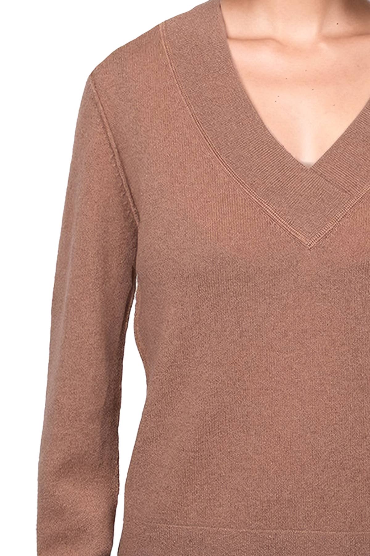 Subtle Luxury - Wholesale Knit Sweater - Women's - 100% Cashmere Favorite Fitted V-Neck Sweater2