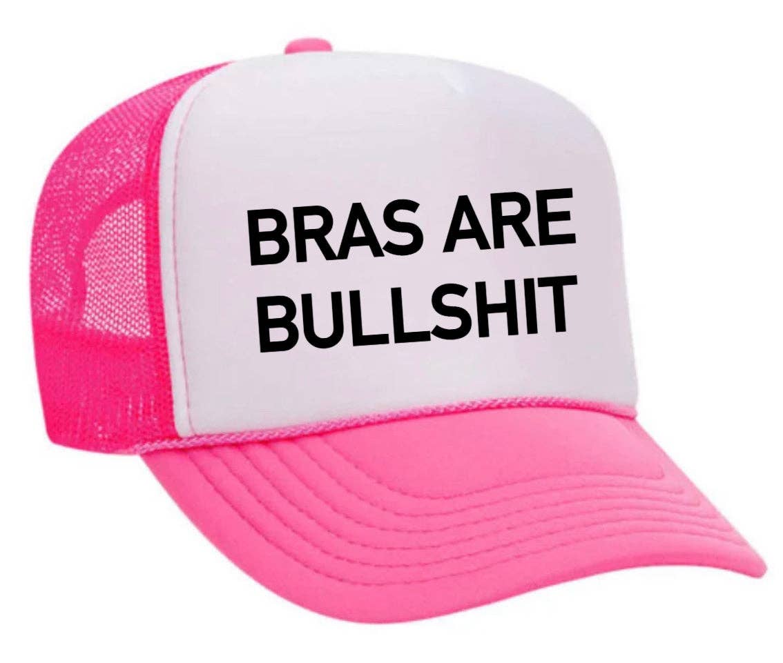 Inappropriate Trucker Hats - Wholesale Trucker Hat - Women's - Bras Are Bullshit Trucker Hat16
