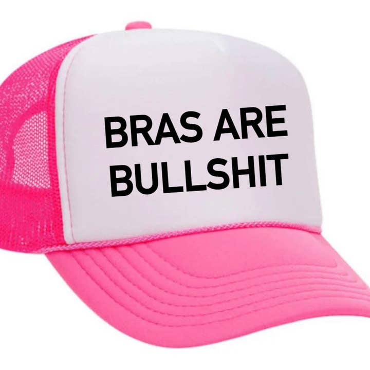 Inappropriate Trucker Hats - Wholesale Trucker Hat - Women's - Bras Are Bullshit Trucker Hat16