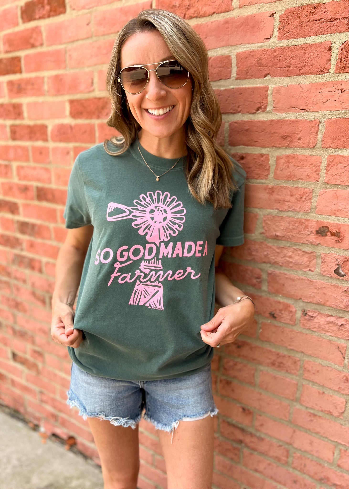 Épinette bleue ALORS DIEU A CRÉÉ UN AGRICULTEUR - T-shirt Graphique en vente sur Faire5