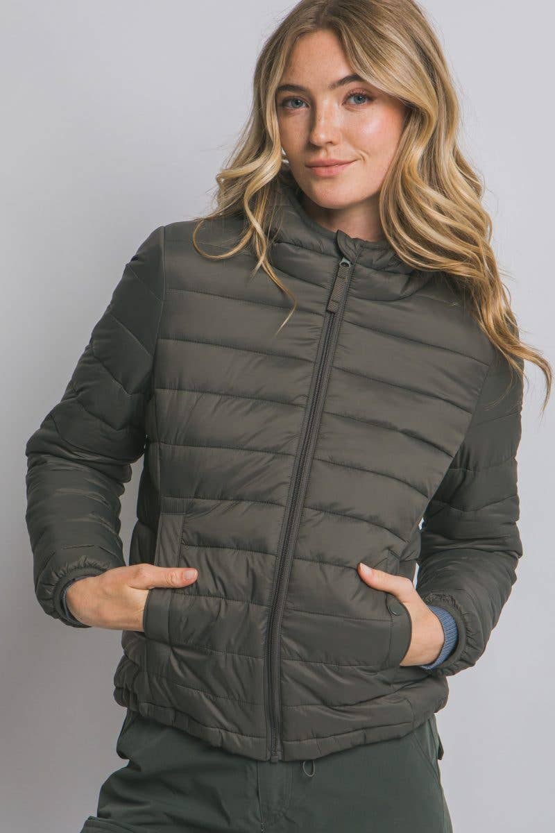 Vanilla Monkey - Wholesale Puffer Jacket - Women's - Hooded Light Puffer Jacket9