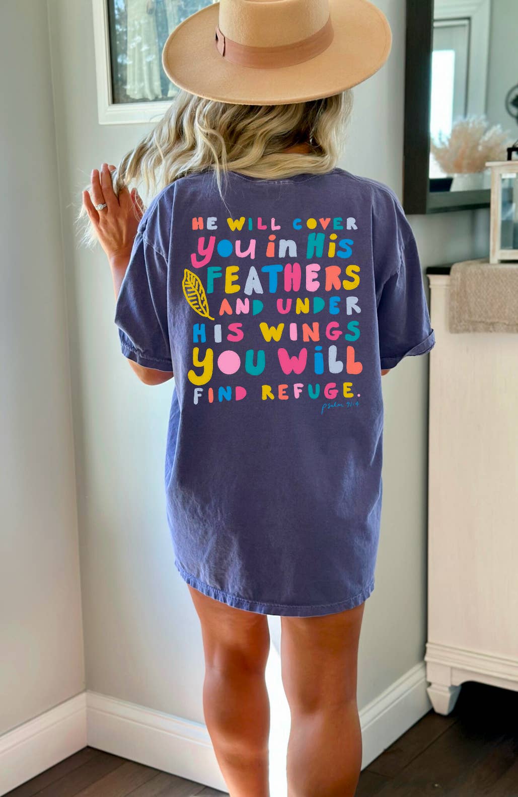 Simple Tymes - Wholesale Sublimation Transfer - Psalm 91:4 DTF Print