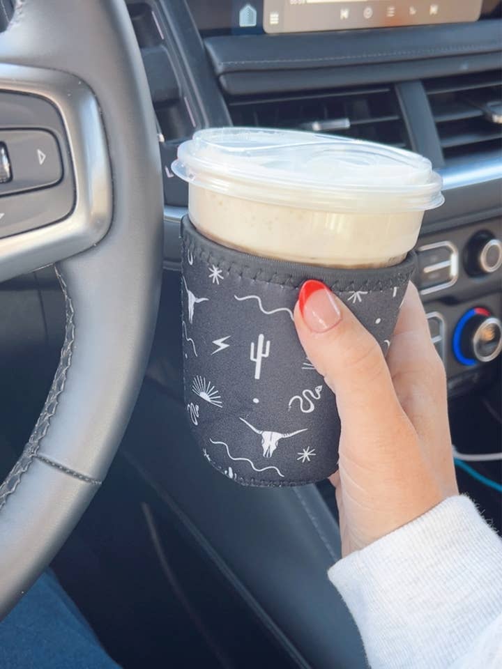 Sort sydvestlig iskaffe ærme/koozie - 16oz for engroshandel hos Maddon and Co