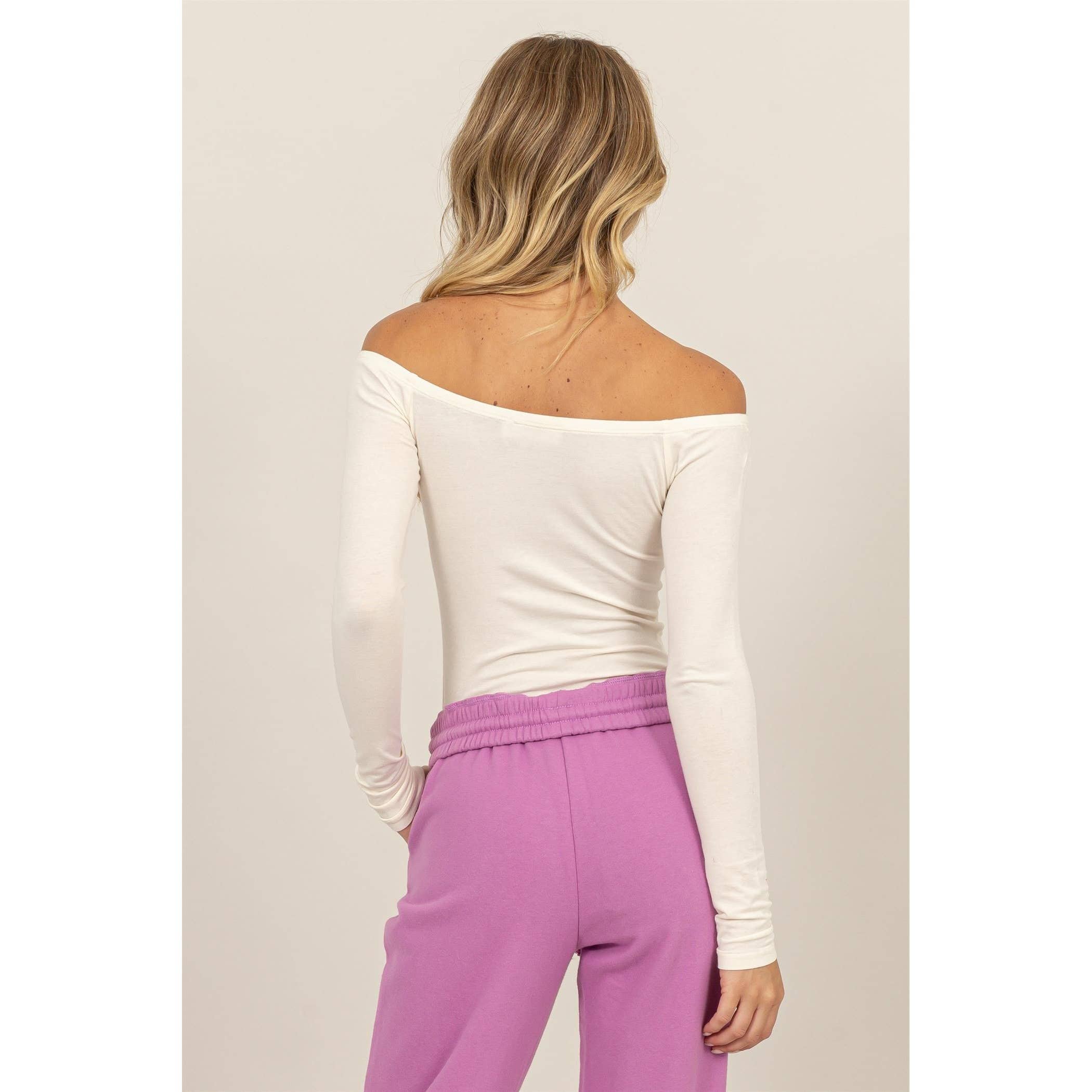 HYFVE - Wholesale Bodysuit - Women's - Off Shoulder Long Sleeve Bodysuit22