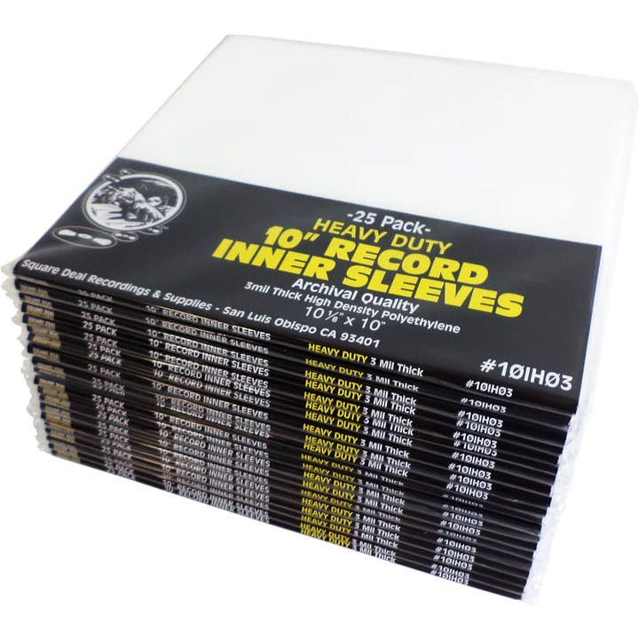 Square Deal Recordings & Supplies - Wholesale Music Accessory - 10" LP Inner Sleeve - High Density Polyethylene - Heavy Duty5