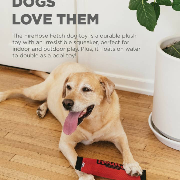 Pet Palette Distribution - Wholesale Pet Plush Toy - Dog - Outward Hound Fire Hose Fetch Durable Dog Toy Red Large