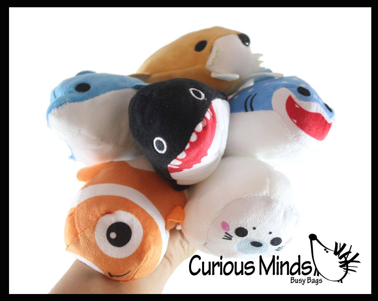 Curious Minds Toys – wholesale Stuffed/plush toy – Kids & baby – 1 Mini Ocean Animal Small Plush Stuffed Animals - Shark, Dol13