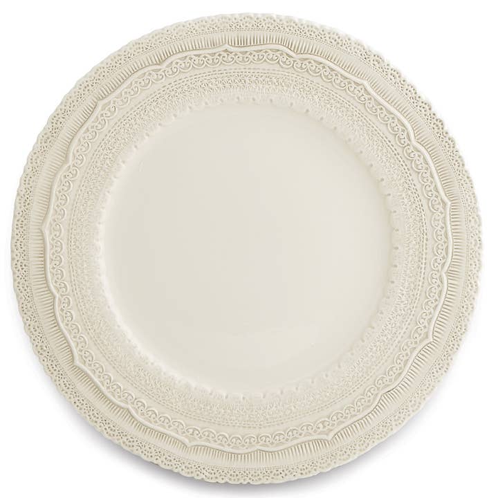 Arte Italica & Crown Linen Designs - Wholesale Charger Plate - Finezza Cream Charger