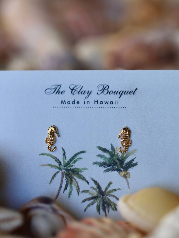 Pendientes de caballito de mar para venta al por mayor de The Clay Bouquet
