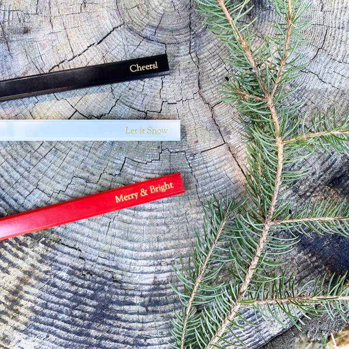 Studio Portmanteau - Wholesale Pencil - Custom Text Foil Embossed Flat Carpenter Pencils10