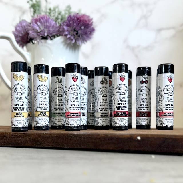 One Blessed Acre Farm - Wholesale Lip Balm - Milk & Honey Goat Milk Lip Balm4